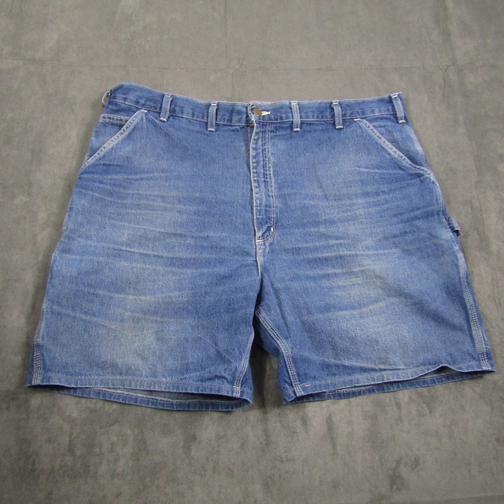 Carhartt Carpenter Shorts Mens 44 Blue B28 DST Denim Utility Workwear